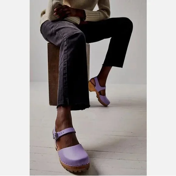 New Free People X MIA Freja Clogs size 8 Msrp: $129 lilac - Picture 1 of 2